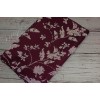 Курточная ткань «Светоотражающие цветы» на бордо